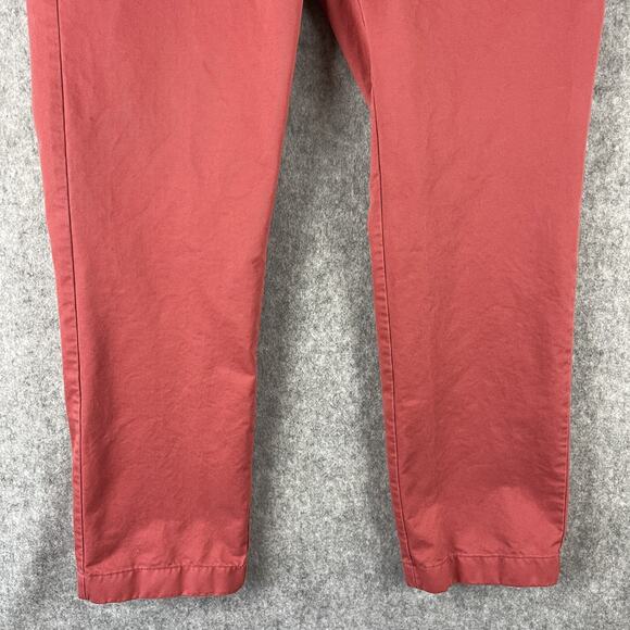 J Crew Pant Mens 36x34 Pink 1040 Athletic Fit Broken In Chino Flat Front Cotton - Picture 3 of 15